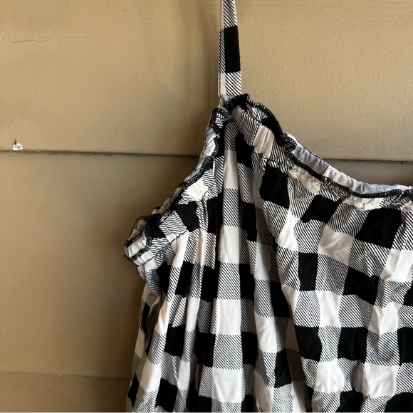 Torrid Challis Tie Straps Romper - Size 1X Gingham Summer Beach Vacation - Picture 4 of 10